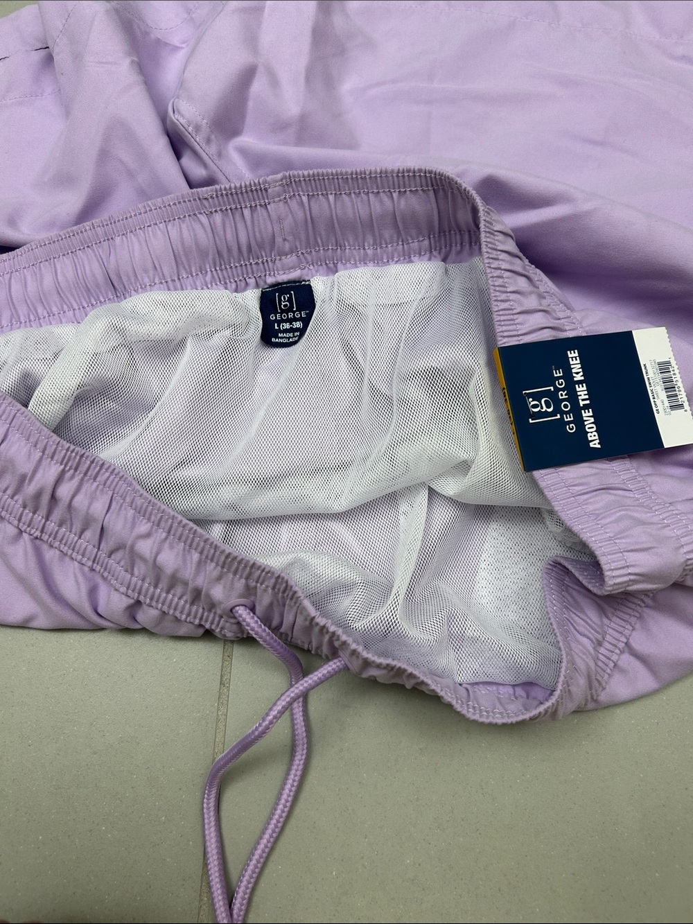 George Lilac Athletic Drawstring Shorts - Picture 4 of 5